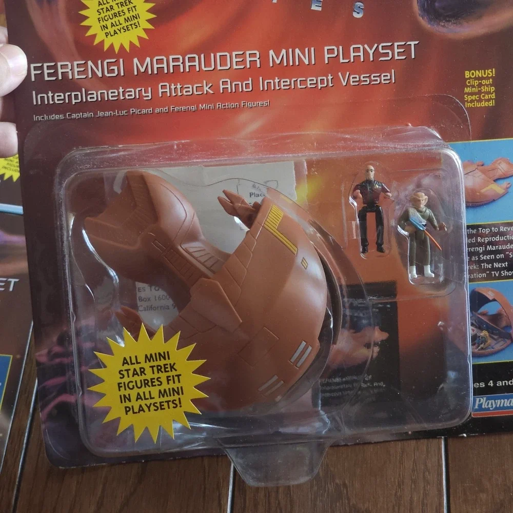 Vintage 1995 Playmates Star Trek Innerspace Playset Lot Excelsior Ferengi MOC